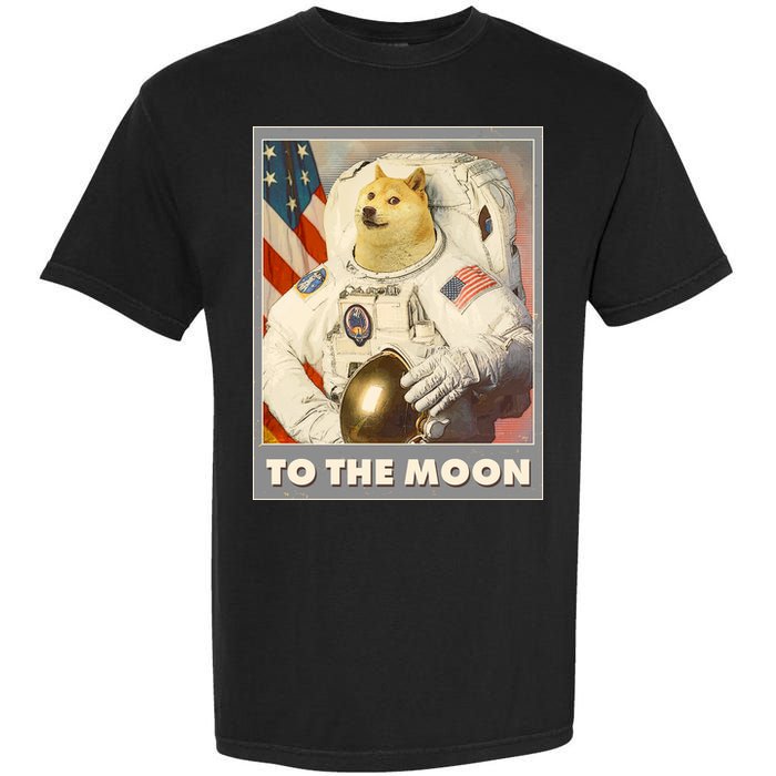 Vintage Astronaut Doge To The Moon Meme Garment-Dyed Heavyweight T-Shirt