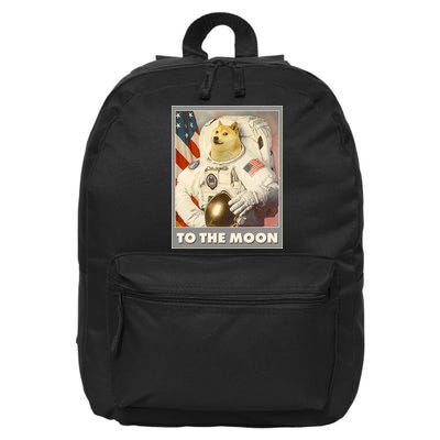 Vintage Astronaut Doge To The Moon Meme 16 in Basic Backpack