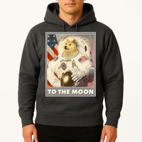 Vintage Astronaut Doge To The Moon Meme Hoodie