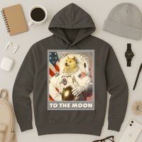 Vintage Astronaut Doge To The Moon Meme Hoodie