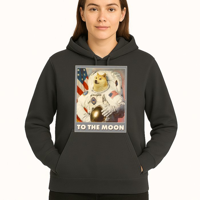 Vintage Astronaut Doge To The Moon Meme Hoodie