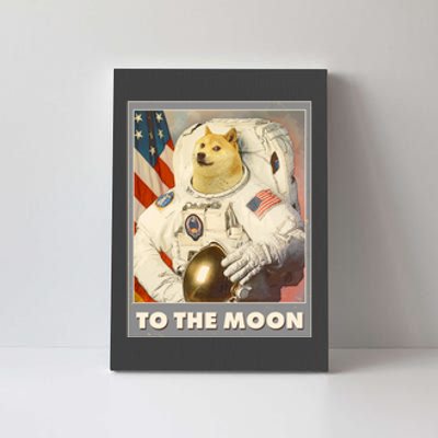 Vintage Astronaut Doge To The Moon Meme Canvas