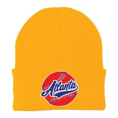 Vintage Atlanta Baseball Sports Logo Knit Cap Winter Beanie