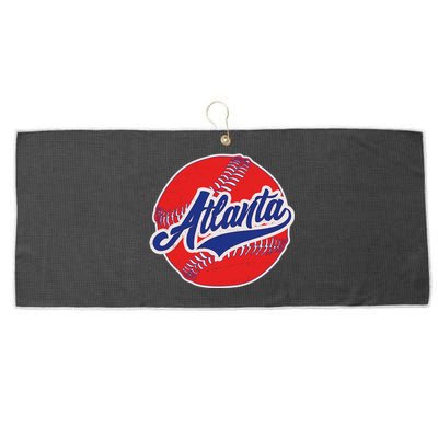 Vintage Atlanta Baseball Sports Logo Large Microfiber Waffle Golf Towel