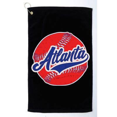 Vintage Atlanta Baseball Sports Logo Platinum Collection Golf Towel