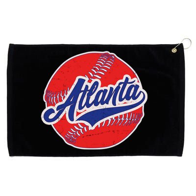 Vintage Atlanta Baseball Sports Logo Grommeted Golf Towel