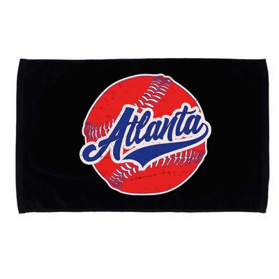 Vintage Atlanta Baseball Sports Logo Microfiber Hand Towel