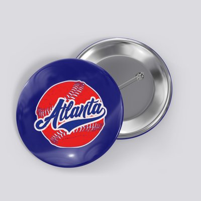 Vintage Atlanta Baseball Sports Logo Button