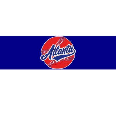 Vintage Atlanta Baseball Sports Logo Bumper Sticker