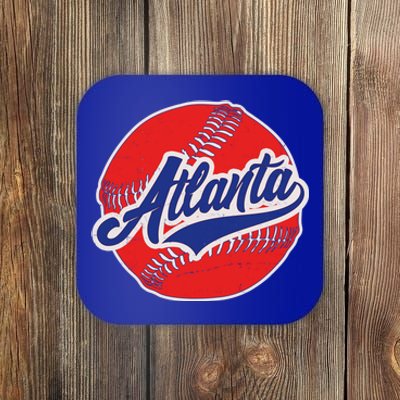 Vintage Atlanta Baseball Sports Logo Coaster