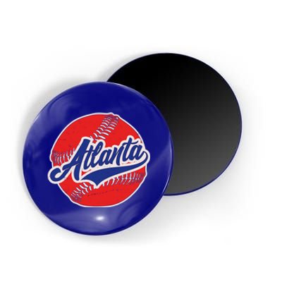 Vintage Atlanta Baseball Sports Logo Magnet