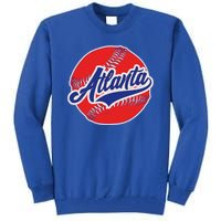 Vintage Atlanta Baseball Sports Logo Tall Sweatshirt