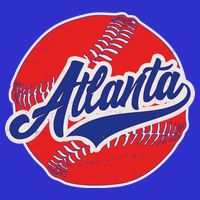 Vintage Atlanta Baseball Sports Logo Womens Tank Top