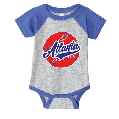 Vintage Atlanta Baseball Sports Logo Infant Baby Jersey Bodysuit