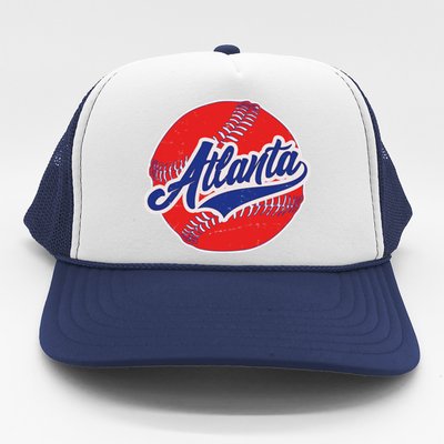 Vintage Atlanta Baseball Sports Logo Trucker Hat