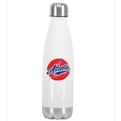 Vintage Atlanta Baseball Sports Logo Stainless Steel Insulated Water Bottle