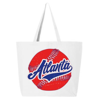 Vintage Atlanta Baseball Sports Logo 25L Jumbo Tote