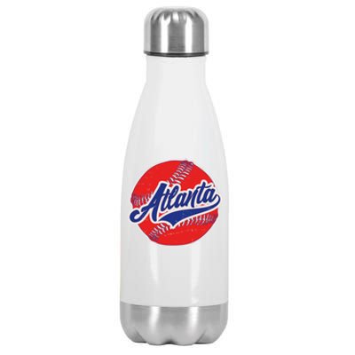 Vintage Atlanta Baseball Sports Logo Stainless Steel Insulated Water Bottle