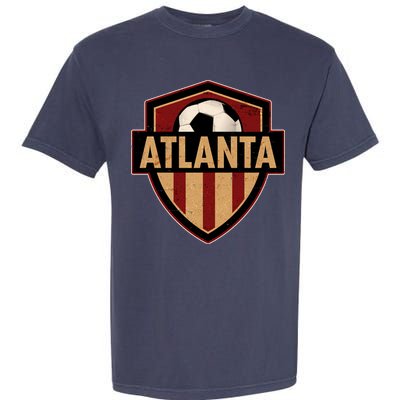 Vintage Atlanta GA USA Soccer Shield Logo Garment-Dyed Heavyweight T-Shirt