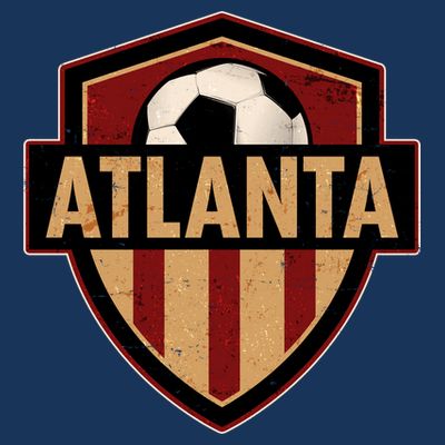 Vintage Atlanta GA USA Soccer Shield Logo T-Shirt