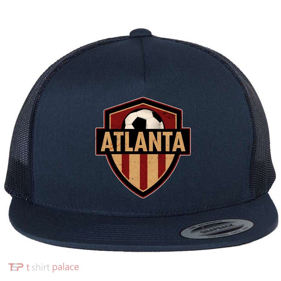 Vintage Atlanta GA USA Soccer Shield Logo Flatbill Hat