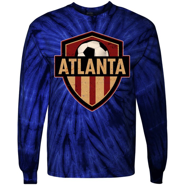 Vintage Atlanta GA USA Soccer Shield Logo Tie-Dye Long Sleeve Shirt