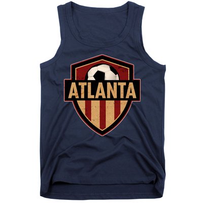 Vintage Atlanta GA USA Soccer Shield Logo Tank Top