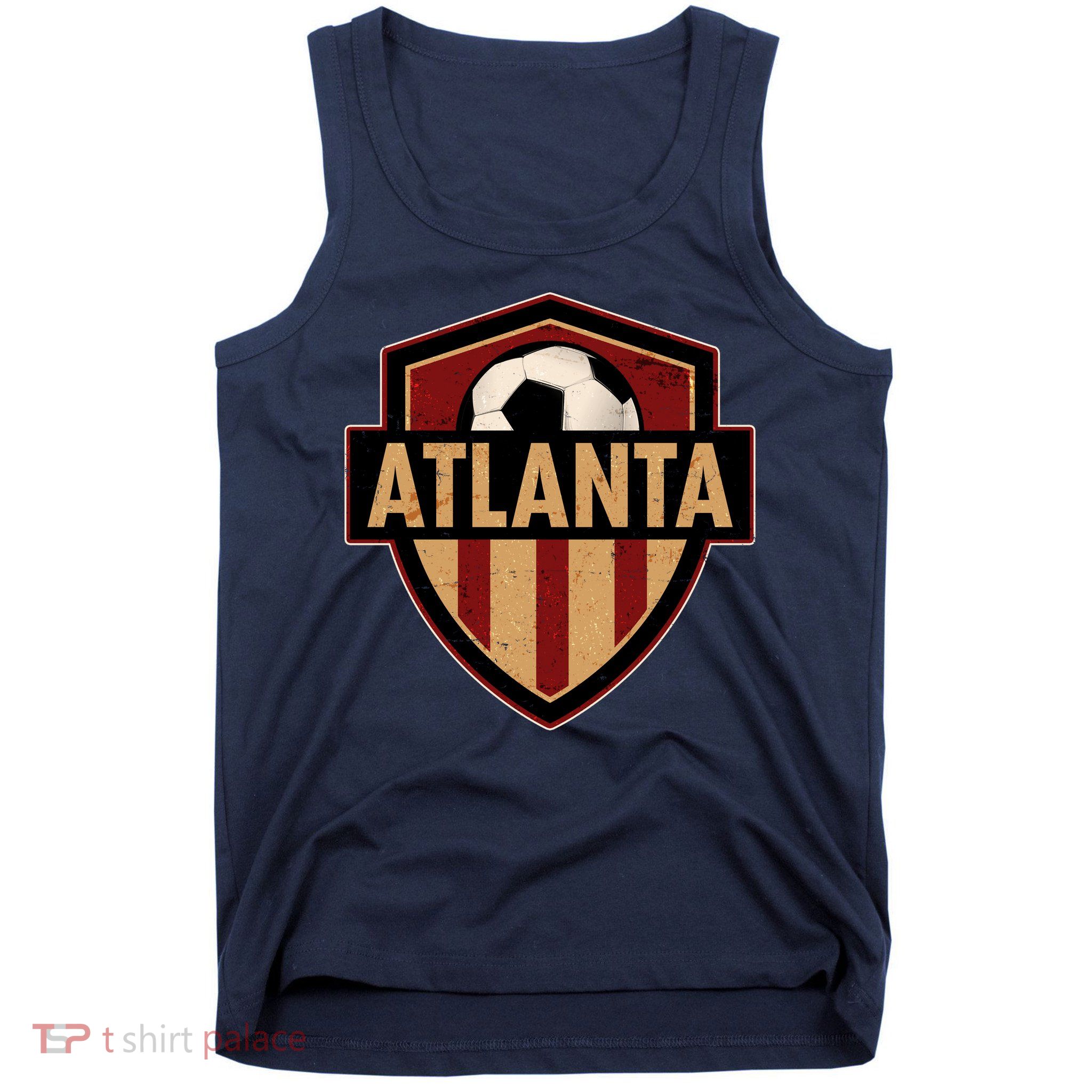 Vintage Atlanta GA USA Soccer Shield Logo Tank Top