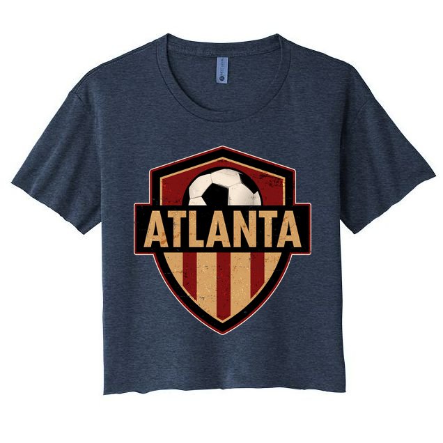 Vintage Atlanta GA USA Soccer Shield Logo Crop Top