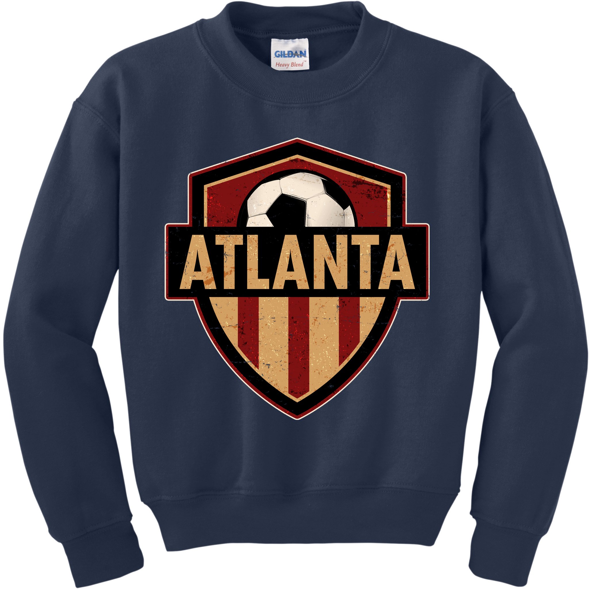 Vintage Atlanta GA USA Soccer Shield Logo Kids Sweatshirt