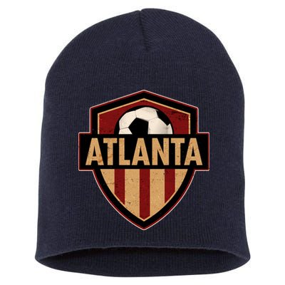 Vintage Atlanta GA USA Soccer Shield Logo Short Acrylic Beanie