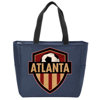 Vintage Atlanta GA USA Soccer Shield Logo Zip Tote Bag