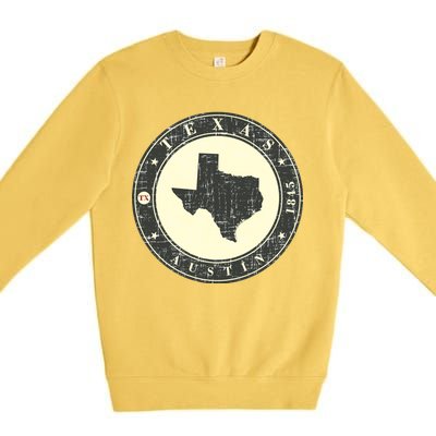 Vintage Austin Texas Logo Premium Crewneck Sweatshirt