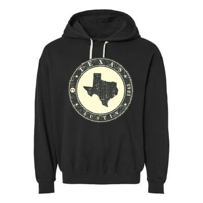 Vintage Austin Texas Logo Garment-Dyed Fleece Hoodie