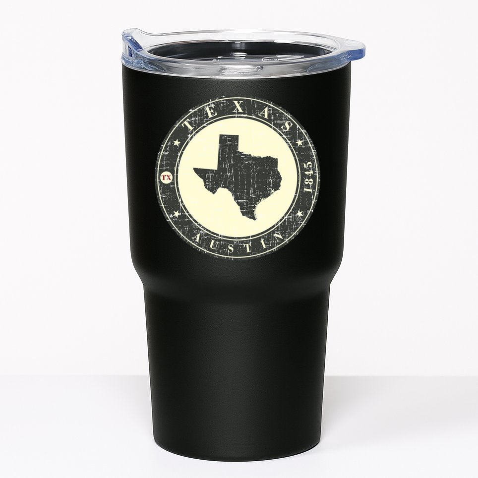 Vintage Austin Texas Logo Tumbler