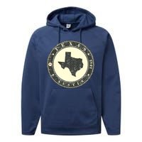 Vintage Austin Texas Logo Performance Fleece Hoodie