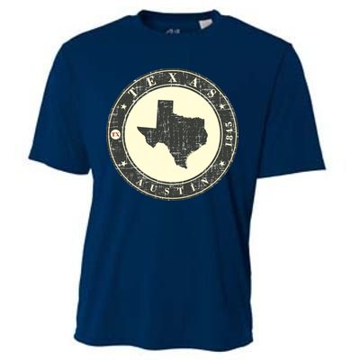 Vintage Austin Texas Logo Cooling Performance Crew T-Shirt