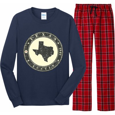 Vintage Austin Texas Logo Long Sleeve Pajama Set