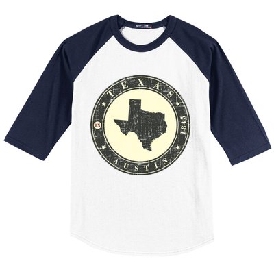 Vintage Austin Texas Logo Baseball Sleeve Shirt