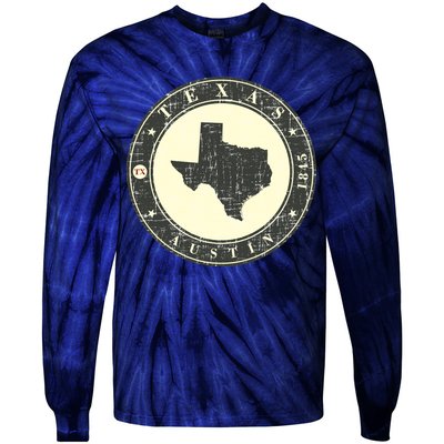 Vintage Austin Texas Logo Tie-Dye Long Sleeve Shirt