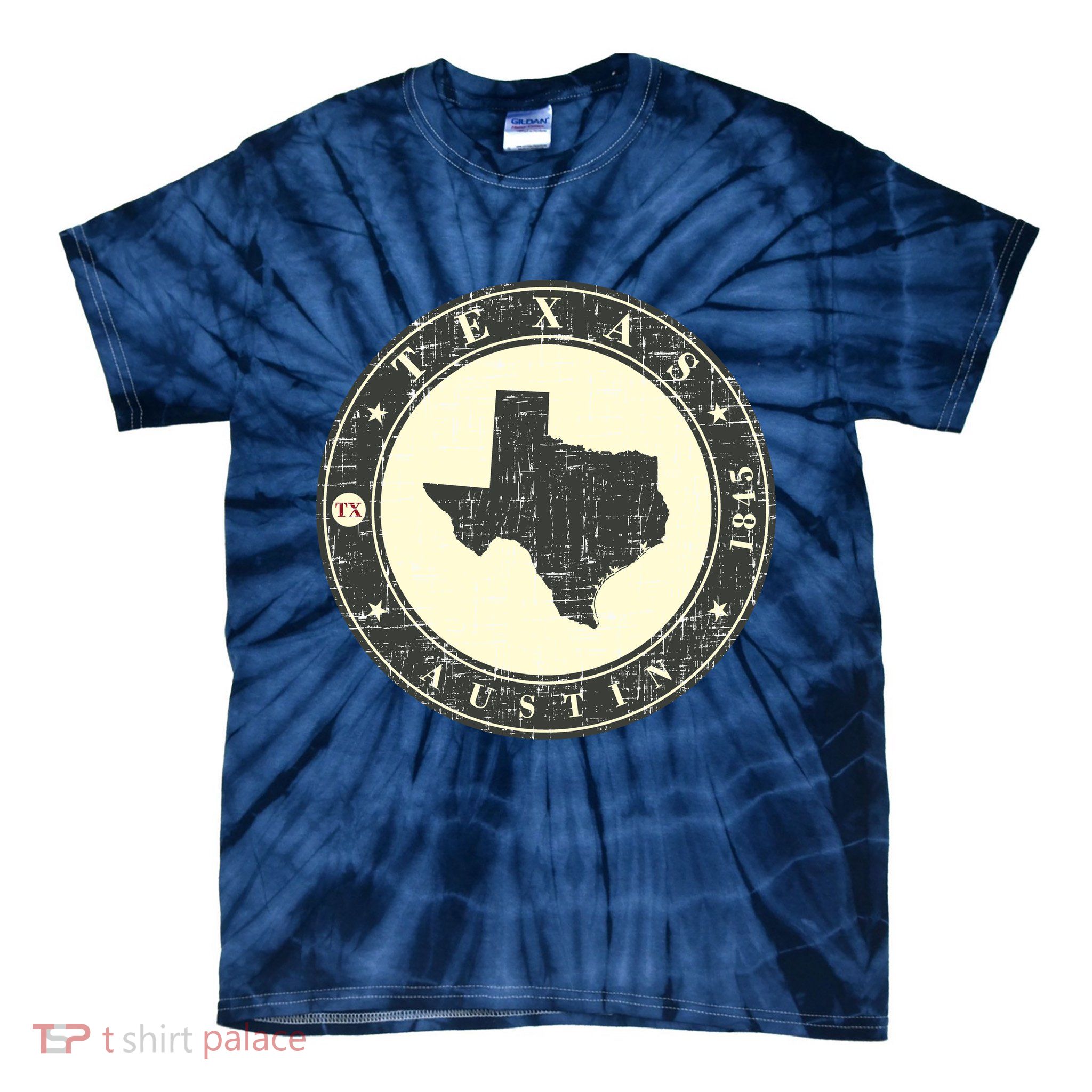 Vintage Austin Texas Logo Tie-Dye T-Shirt
