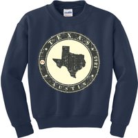 Vintage Austin Texas Logo Kids Sweatshirt