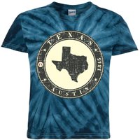 Vintage Austin Texas Logo Kids Tie-Dye T-Shirt