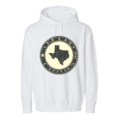 Vintage Austin Texas Logo Garment-Dyed Fleece Hoodie