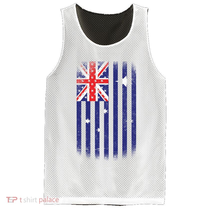 Vintage Australian Flag Mesh Reversible Basketball Jersey Tank