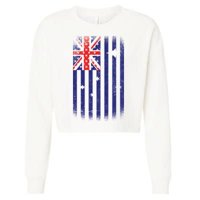 Vintage Australian Flag Cropped Pullover Crew