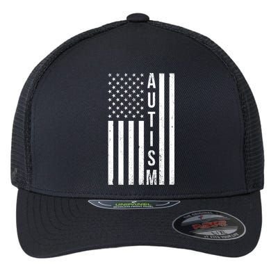Vintage Autism Flag Flexfit Unipanel Trucker Cap