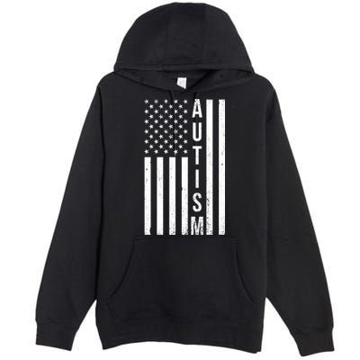 Vintage Autism Flag Premium Pullover Hoodie