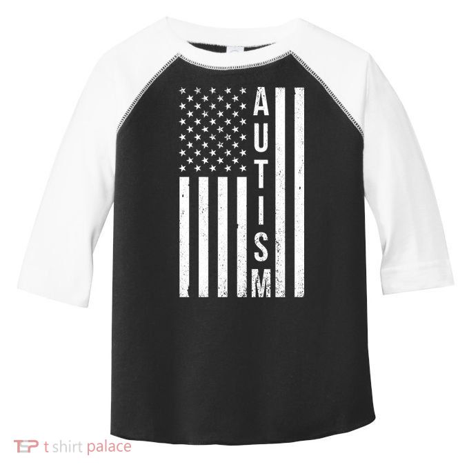 Vintage Autism Flag Toddler Fine Jersey T-Shirt