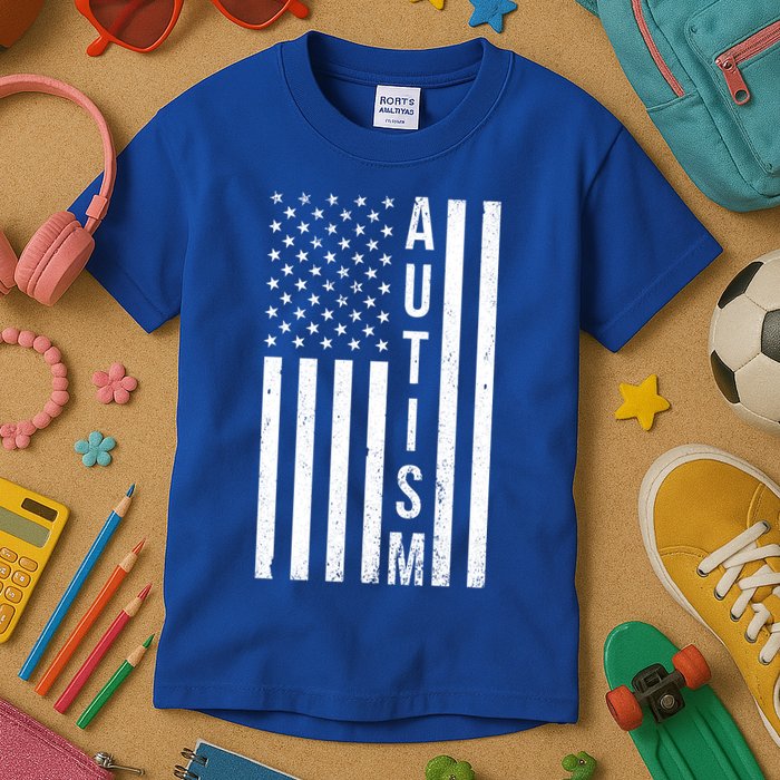 Vintage Autism Flag Kids T-Shirt